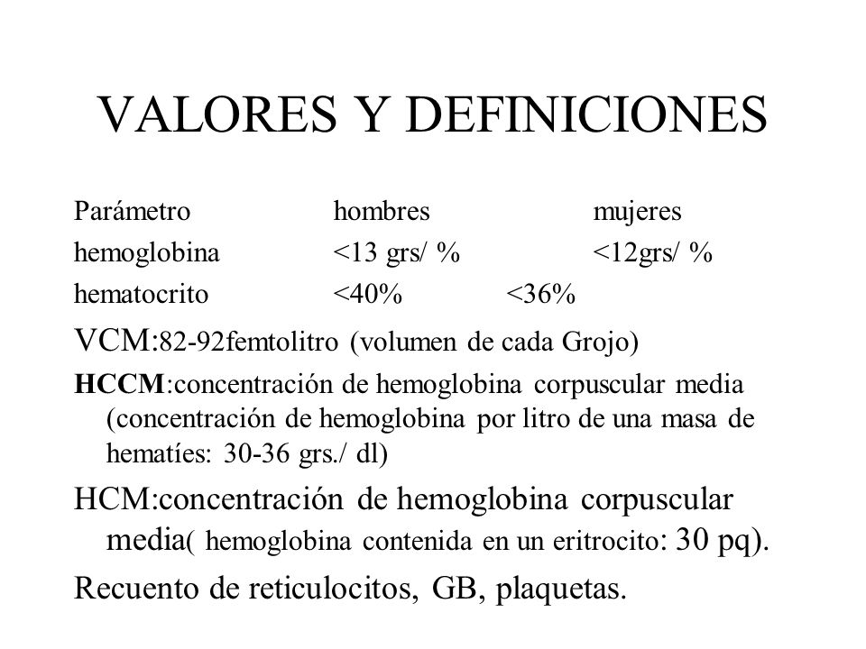 Que es hemoglobina corpuscular medio